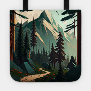Forest Minimal Design, Adventure and Hiking Tote
