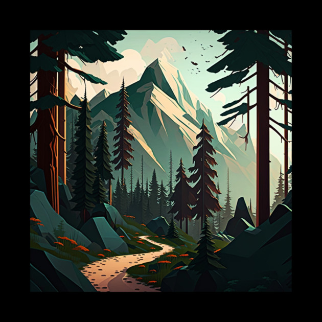 Forest Minimal Design, Adventure and Hiking by logiamerch