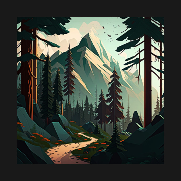 Forest Minimal Design, Adventure and Hiking by logiamerch