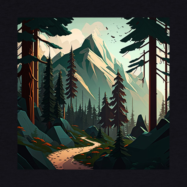 Forest Minimal Design, Adventure and Hiking by logiamerch