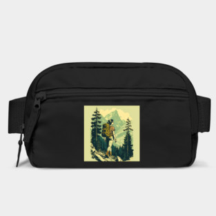 Woman Hiking in Forest Design, Adventure Mountain Bag