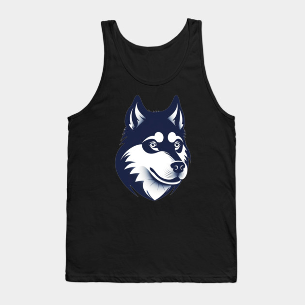 Husky Minimal Style, Love Huskies, Dog Lover Tank Top by logiamerch