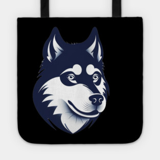 Husky Minimal Style, Love Huskies, Dog Lover Tote