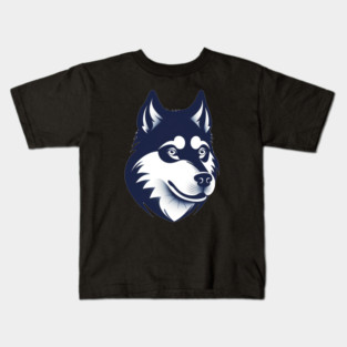 Husky Minimal Style, Love Huskies, Dog Lover Kids T-Shirt