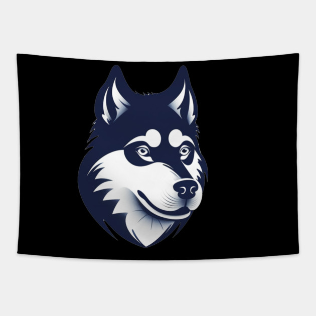 Husky Minimal Style, Love Huskies, Dog Lover Tapestry by logiamerch