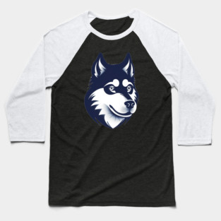 Husky Minimal Style, Love Huskies, Dog Lover Baseball T-Shirt