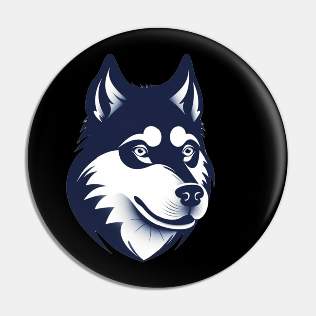 Husky Minimal Style, Love Huskies, Dog Lover Pin by logiamerch