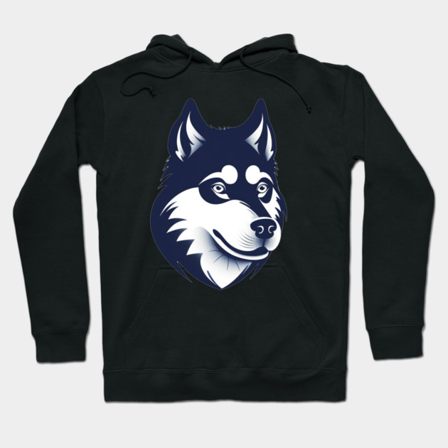 Husky Minimal Style, Love Huskies, Dog Lover Hoodie by logiamerch