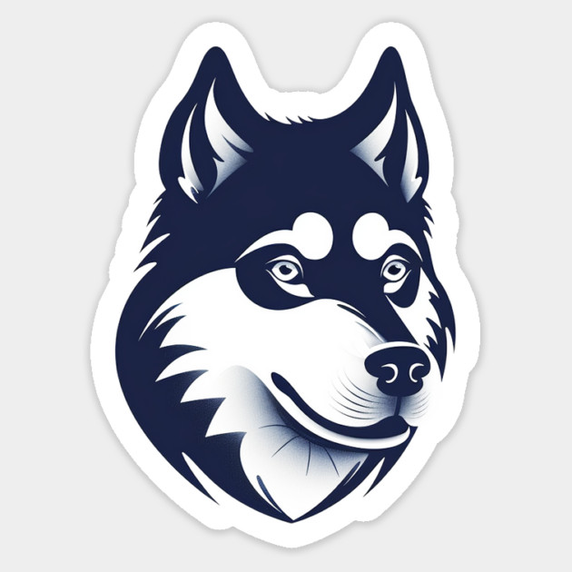 Husky Minimal Style, Love Huskies, Dog Lover Sticker by logiamerch