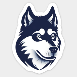 Husky Minimal Style, Love Huskies, Dog Lover Magnet