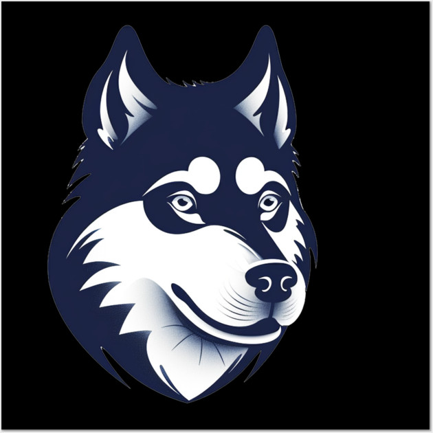 Husky Minimal Style, Love Huskies, Dog Lover Wall Art by logiamerch