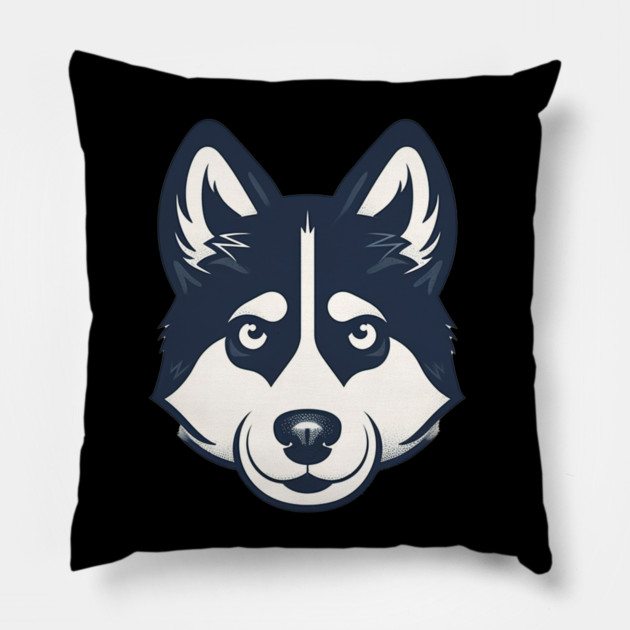 Husky Minimal Style, Love Huskies, Dog Lover Pillow by logiamerch
