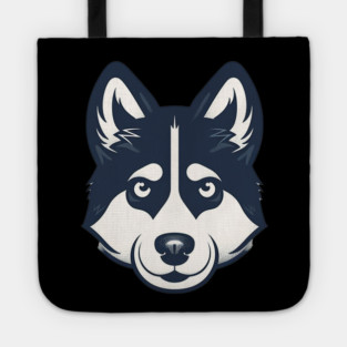 Husky Minimal Style, Love Huskies, Dog Lover Tote