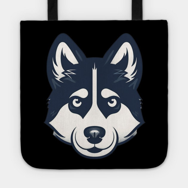 Husky Minimal Style, Love Huskies, Dog Lover Tote by logiamerch