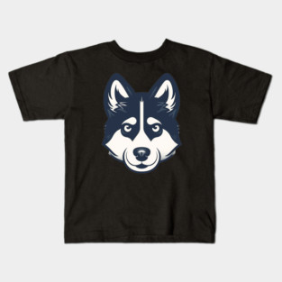 Husky Minimal Style, Love Huskies, Dog Lover Kids T-Shirt
