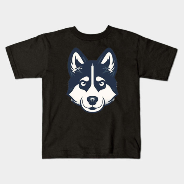 Husky Minimal Style, Love Huskies, Dog Lover Kids T-Shirt by logiamerch