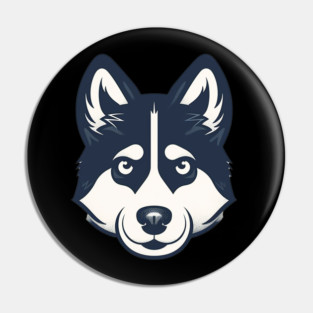 Husky Minimal Style, Love Huskies, Dog Lover Pin