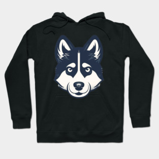 Husky Minimal Style, Love Huskies, Dog Lover Hoodie