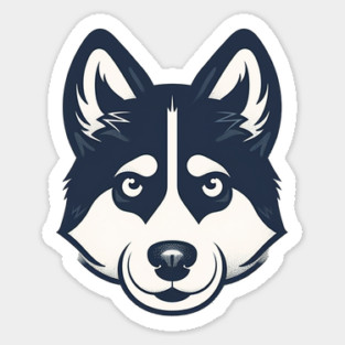 Husky Minimal Style, Love Huskies, Dog Lover Magnet