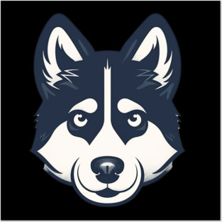 Husky Minimal Style, Love Huskies, Dog Lover Posters and Art