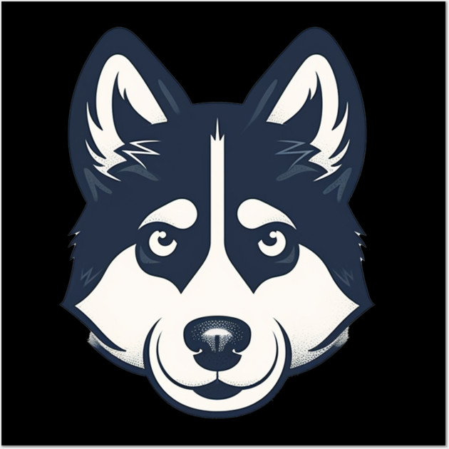 Husky Minimal Style, Love Huskies, Dog Lover Wall Art by logiamerch