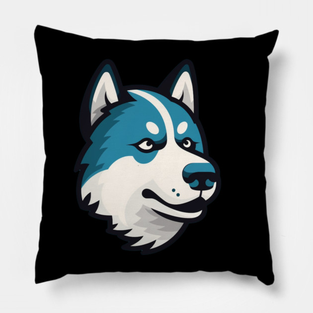 Husky Minimal Style, Love Huskies, Dog Lover Pillow by logiamerch