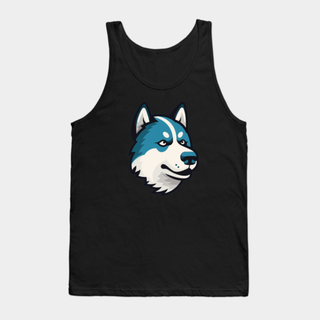 Husky Minimal Style, Love Huskies, Dog Lover Tank Top by logiamerch