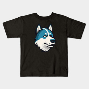 Husky Minimal Style, Love Huskies, Dog Lover Kids T-Shirt