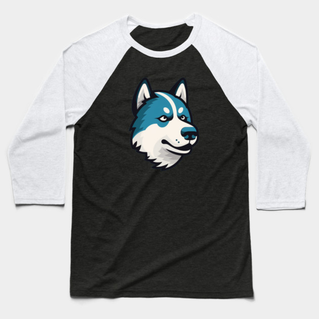 Husky Minimal Style, Love Huskies, Dog Lover Baseball T-Shirt by logiamerch