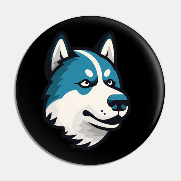 Husky Minimal Style, Love Huskies, Dog Lover Pin by logiamerch