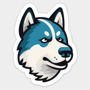 Husky Minimal Style, Love Huskies, Dog Lover Sticker