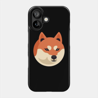 Cute Minimal Shiba Inu dog, Shiba Lover Phone Case