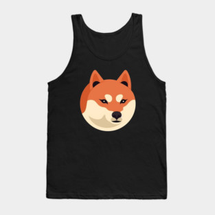 Cute Minimal Shiba Inu dog, Shiba Lover Tank Top