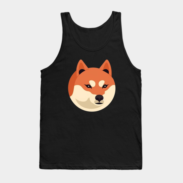 Cute Minimal Shiba Inu dog, Shiba Lover Tank Top by logiamerch