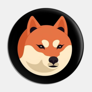 Cute Minimal Shiba Inu dog, Shiba Lover Pin