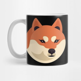 Cute Minimal Shiba Inu dog, Shiba Lover Mug