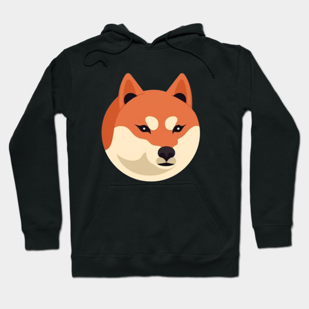 Cute Minimal Shiba Inu dog, Shiba Lover Hoodie by logiamerch
