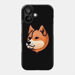 Cute Minimal Shiba Inu dog, Shiba Lover Phone Case
