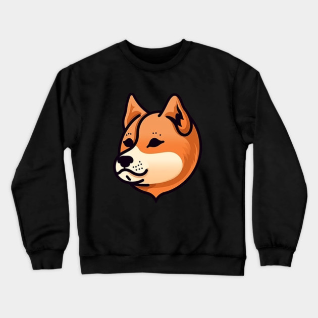 Cute Minimal Shiba Inu dog, Shiba Lover Crewneck Sweatshirt by logiamerch