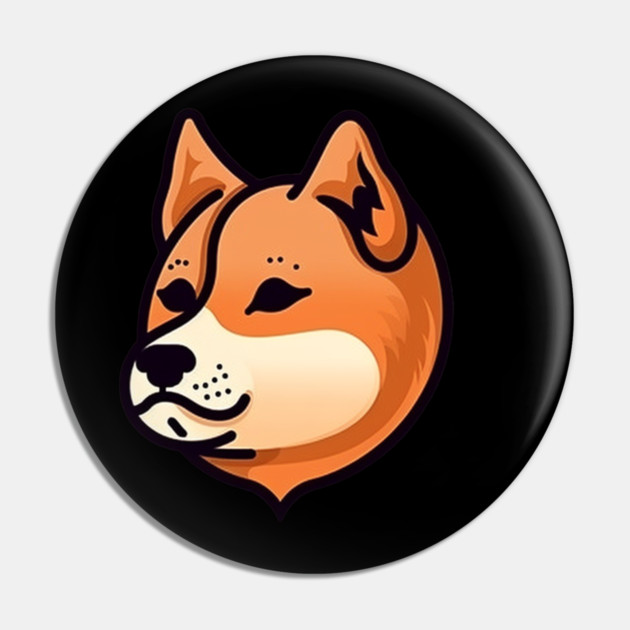 Cute Minimal Shiba Inu dog, Shiba Lover Pin by logiamerch