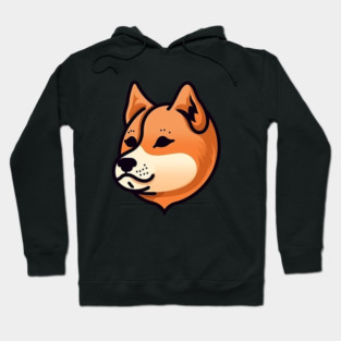 Cute Minimal Shiba Inu dog, Shiba Lover Hoodie