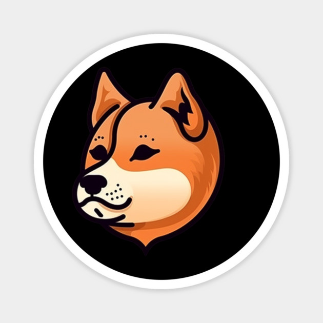 Cute Minimal Shiba Inu dog, Shiba Lover Magnet by logiamerch