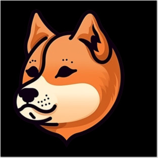 Cute Minimal Shiba Inu dog, Shiba Lover Posters and Art
