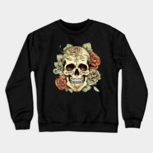 Sugar skull Floral Crewneck Sweatshirt