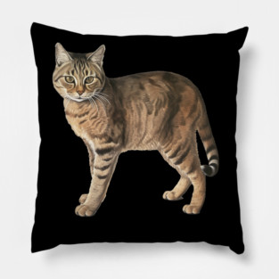 Tiger Cat Art, Love Cats Pillow
