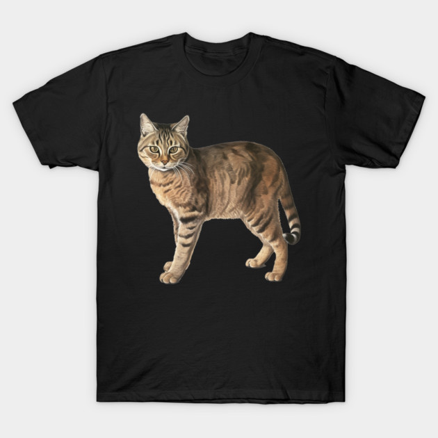 Tiger Cat Art, Love Cats T-Shirt by logiamerch