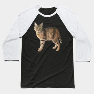 Tiger Cat Art, Love Cats Baseball T-Shirt