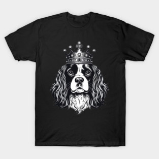 Cavalier King Charles Spaniel Dog wearing a crown T-Shirt