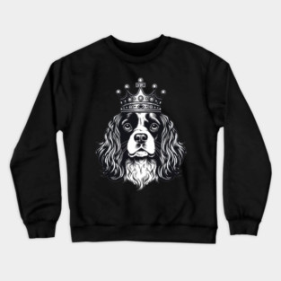 Cavalier King Charles Spaniel Dog wearing a crown Crewneck Sweatshirt