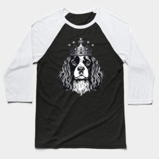 Cavalier King Charles Spaniel Dog wearing a crown Baseball T-Shirt